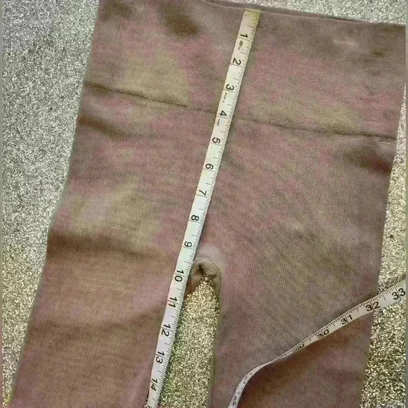 HIGH WAISTED TAN LEGGINGS SIZE  SMALL - Picture 6 of 7